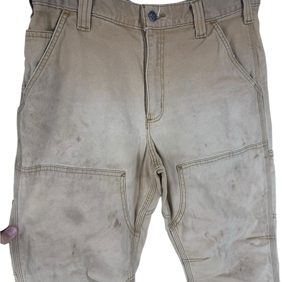 Carhartt distressed workwear streetwear altered dungarees pants 32 - Picture 3 of 4